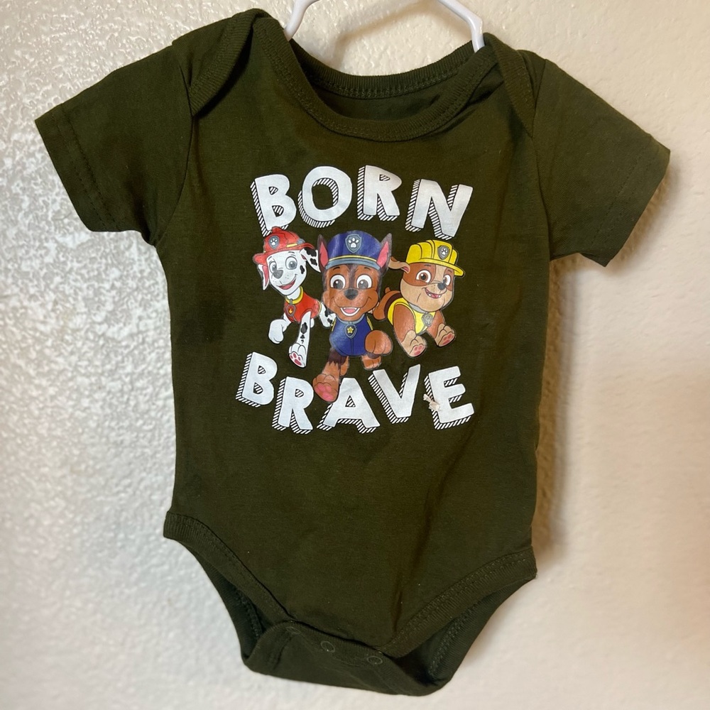 Paw Patrol 3/6 Months Green Onesie